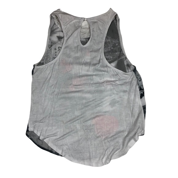 Mauve Love Graphic Beaded Neckline Sleeveless Blouse size M - Picture 12 of 12